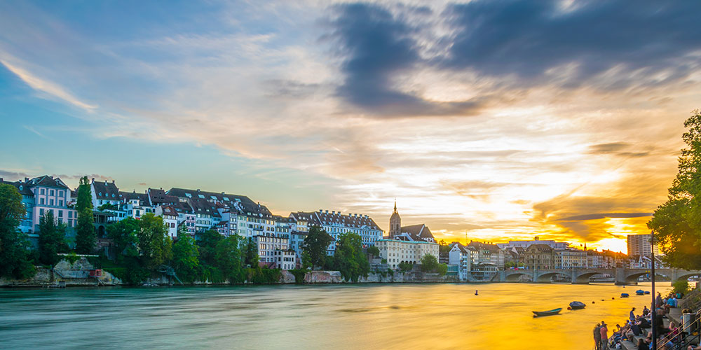 Sonnenuntergang in Basel