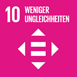 Sustainable Development Goals Icon welches für das zehnte Ziel steht: Weniger Ungleichheiten