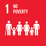 Sustainable Development Goals Icon welches für das erste Ziel steht: Keine Armut