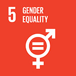 Sustainable Development Goals Icon welches für das fünfte Ziel steht: Geschlechtergleichheit