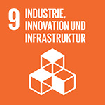 Sustainable Development Goals Icon welches für das neunte Ziel steht: Industrie, Innovationen und Infrastruktur