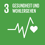 Sustainable Development Goals Icon welches für das dritte Ziel steht: Gesundheit und Wohlergehen