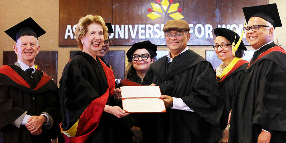 President Andrea Schenker-Wicki awarded honorary doctorate by Asian University for Women