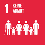 Sustainable Development Goals Icon welches für das erste Ziel steht: Keine Armut