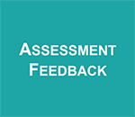 Grafik mit der Aufschrift "assessment feedback"