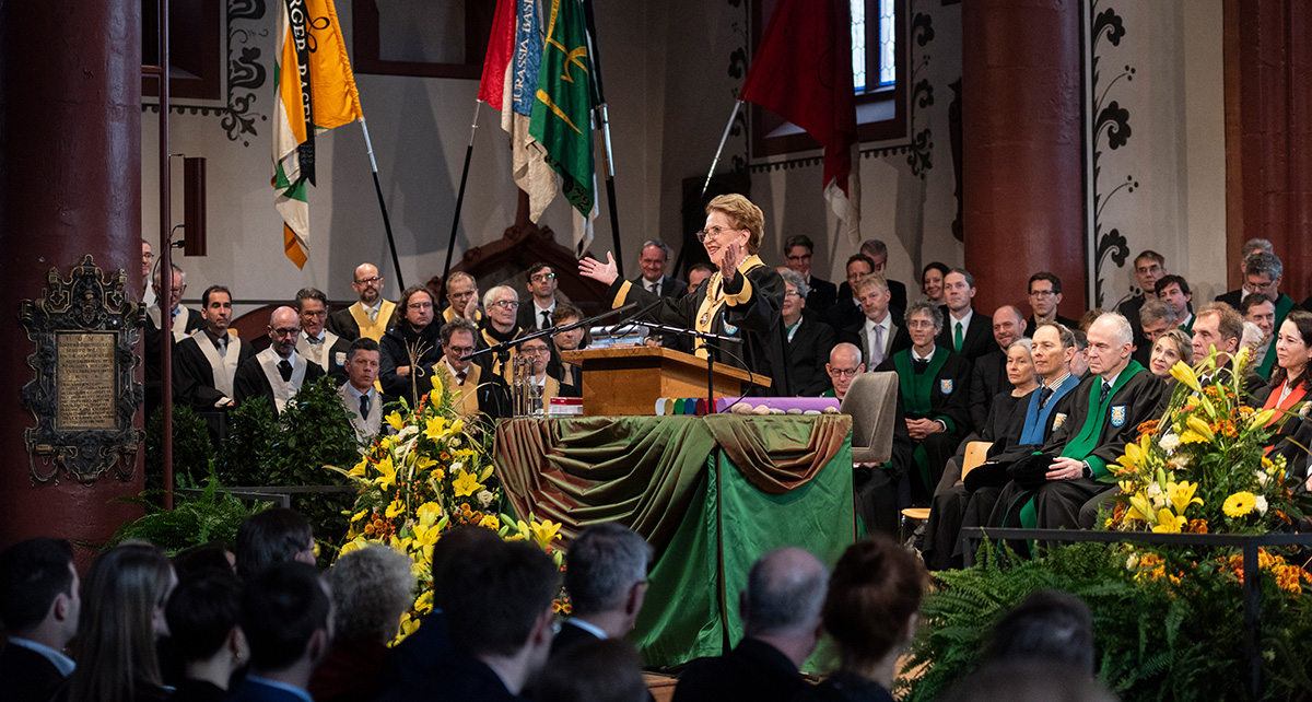 Das Herzstück jeder Jahresfeier ist die Dies-Rede der Rektorin am Festakt in der Martinskirche.
