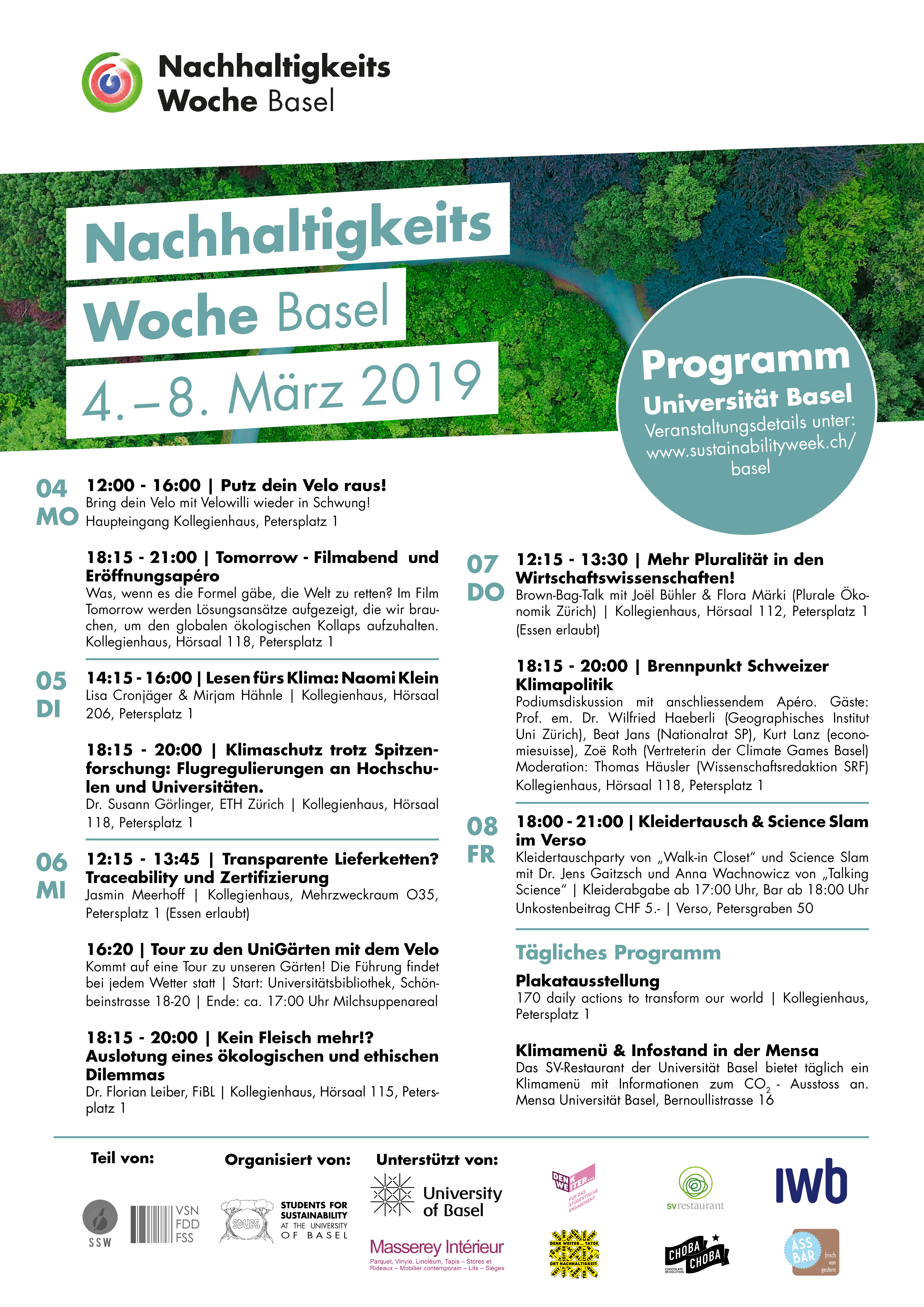 Programm Nachhaltigkeitswoche 2019