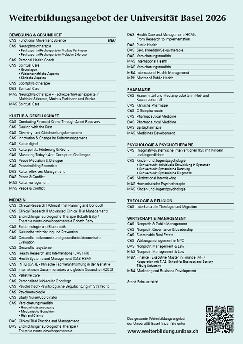 Overview Degree Programs 2026