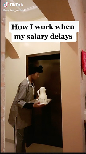 Hausangestellte in Katar. 