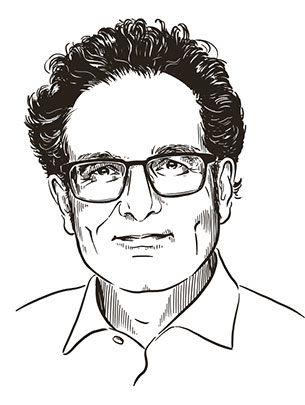 illustrated portrait of Rolf Weder