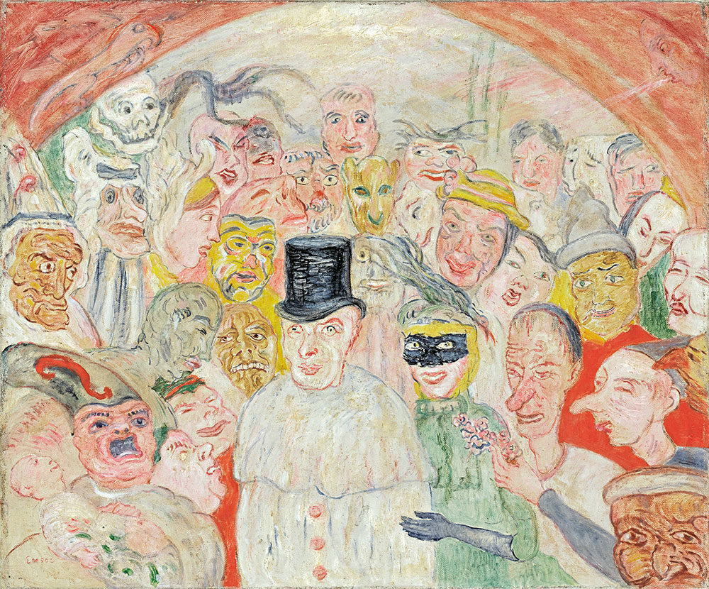 “Les masques intrigues” (1930) by the Belgian painter James Ensor. Of the six paintings in the experiment, this painting provoked the strongest aesthetic experience. (© Emanuel Hoffmann Foundation, Photo: Kunstmuseum Basel, Martin P. Bühler) “Les masques intrigues” (1930) by the Belgian painter James Ensor. Of the six paintings in the experiment, this painting provoked the strongest aesthetic experience. (© Emanuel Hoffmann Foundation, Photo: Kunstmuseum Basel, Martin P. Bühler)