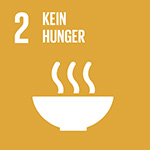 Sustainable Development Goals Icon welches für das zweite Ziel steht: Kein Hunger