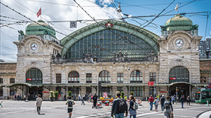 Basel SBB station forecourt and building