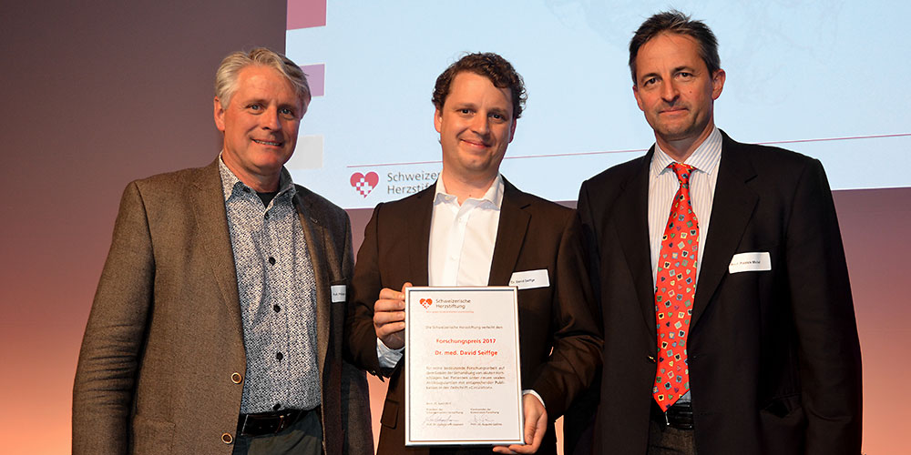 David Seiffge erhält Forschungspreis 2017 der Schweizerischen Herzstiftung