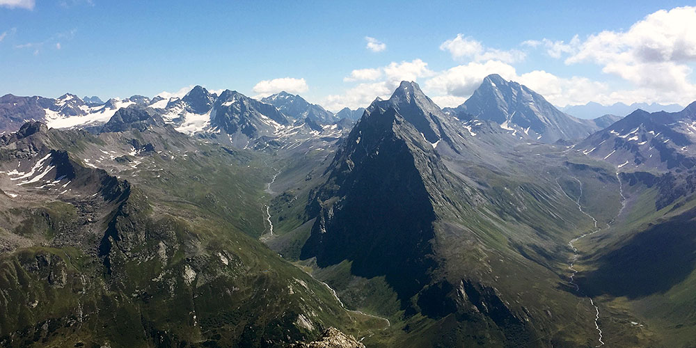 Blick über die Schweizer Alpen