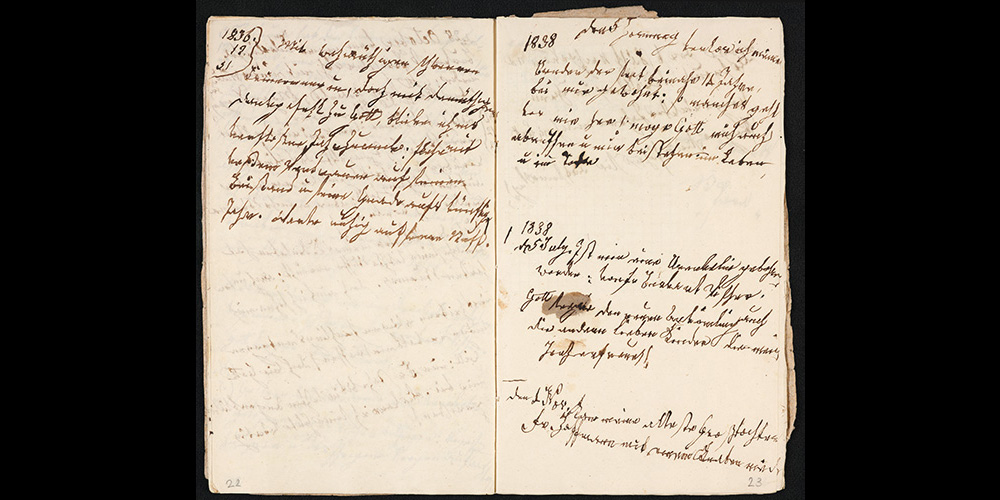 Tagebuchseite der Anna Maria Preiswerk-Iselin
