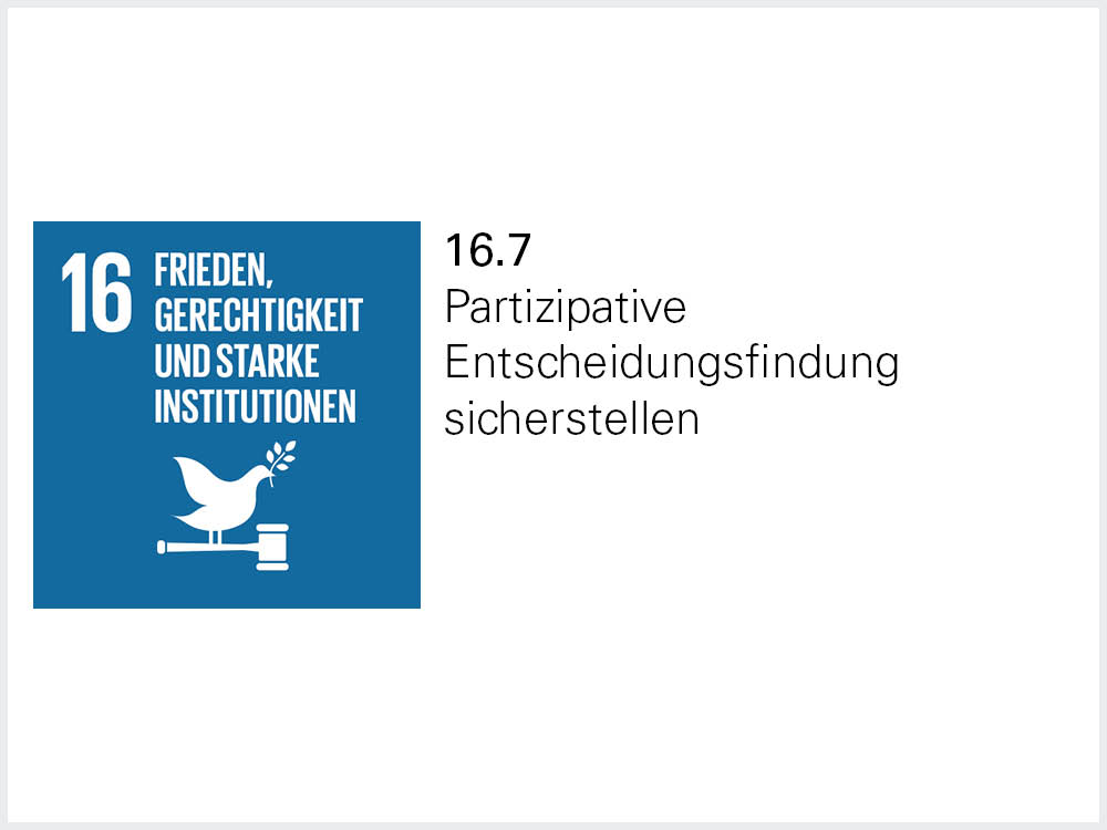 Sustainable Development Goals 2, 4 und 16 Sustainable Development Goals 2, 4 und 16