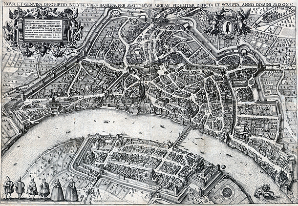 Der Merianplan der Stadt Basel von 1615