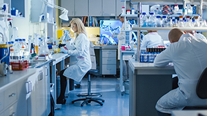 Researcher working in a laboratory