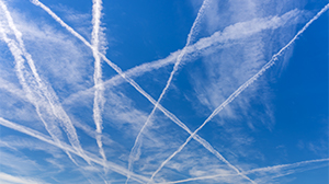 Contrails in the sky