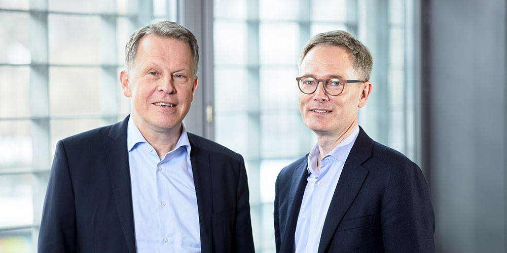 Prof. Jens Kuhle und Prof. Tobias Derfuss 