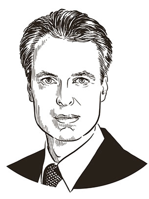illustriertes Portrait von Hendrik Scholl illustriertes Portrait von Hendrik Scholl