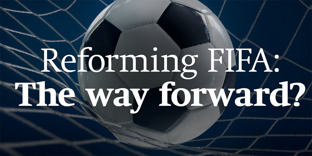Podiumsdiskussion zur Reform der FIFA mit Sepp Blatter
